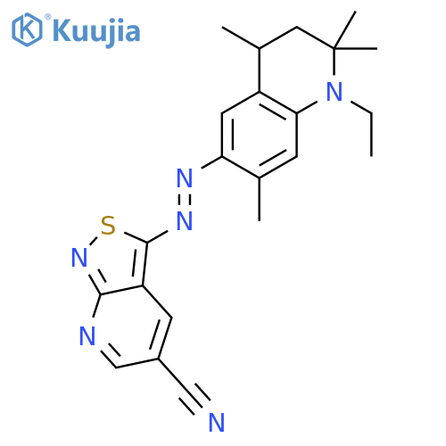 Isothiazolo[3,4-b]pyridine-5-carbonitrile,3-[2-(1-ethyl-1,2,3,4-tetrahydro-2,2,4,7-tetramethyl-6-quinolinyl)diazenyl]- structure