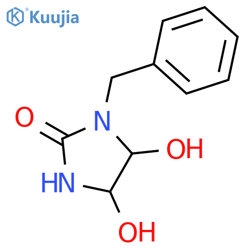 2-IMIDAZOLIDINONE, 4,5-DIHYDROXY-1-(PHENYLMETHYL)- structure