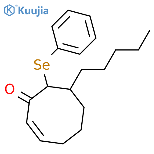 2-Cycloocten-1-one, 7-pentyl-8-(phenylseleno)- structure