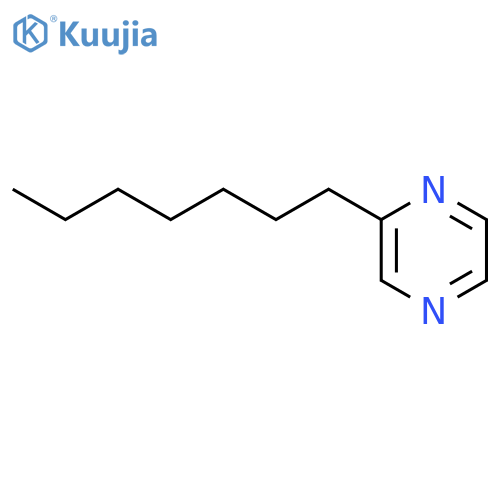 PYRAZINE, HEPTYL- structure