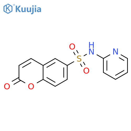 2H-1-BENZOPYRAN-6-SULFONAMIDE, 2-OXO-N-PYRIDINYL- structure
