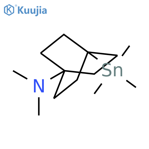 Bicyclo[2.2.2]octan-1-amine, N,N-dimethyl-4-(trimethylstannyl)- structure