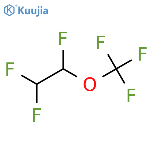 1,2,2-Trifluoroethyl trifluoromethyl ether structure