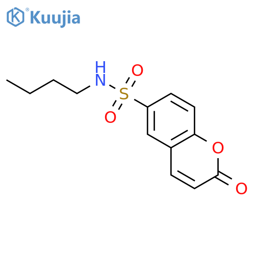2H-1-Benzopyran-6-sulfonamide, N-butyl-2-oxo- structure