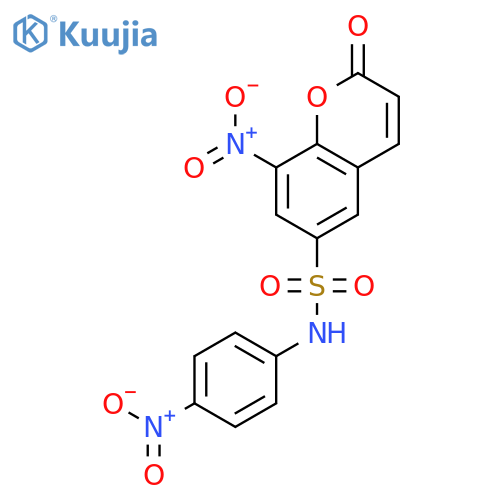 2H-1-Benzopyran-6-sulfonamide, 8-nitro-N-(4-nitrophenyl)-2-oxo- structure