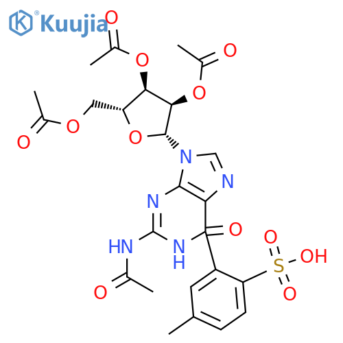 Guanosine, N-acetyl-, 2',3',5'-triacetate 6-(4-methylbenzenesulfonate) structure