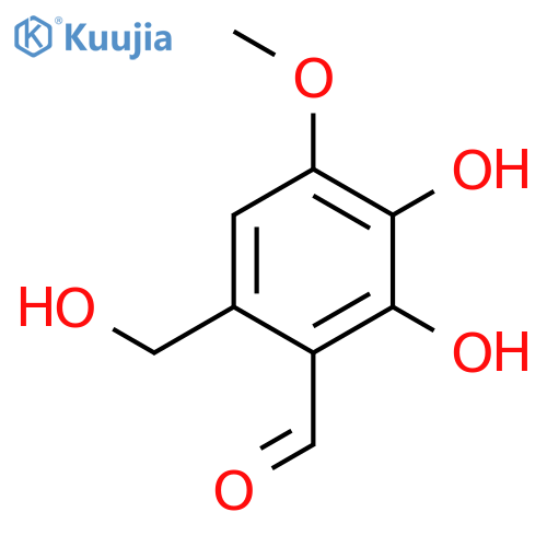 Benzaldehyde, 2,3-dihydroxy-6-(hydroxymethyl)-4-methoxy- structure