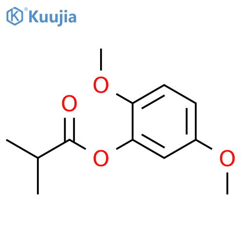 Propanoic acid, 2-methyl-, 2,5-dimethoxyphenyl ester structure