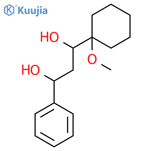 1-(1-Methoxycyclohexyl)-3-phenylpropane-1,3-diol structure