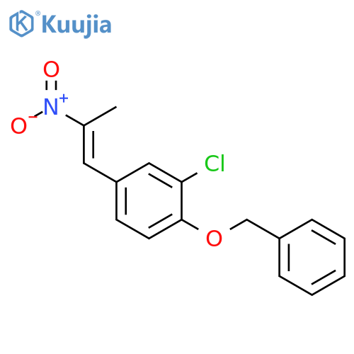 Benzene, 2-chloro-4-(2-nitro-1-propenyl)-1-(phenylmethoxy)- structure
