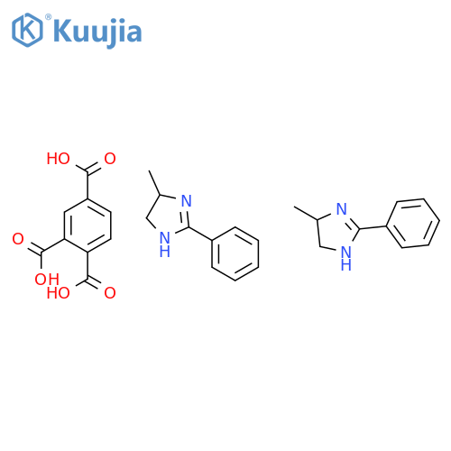 benzene-1,2,4-tricarboxylic acid, compound with 4,5-dihydro-4-methyl-2-phenyl-1h-imidazole (1:2) structure