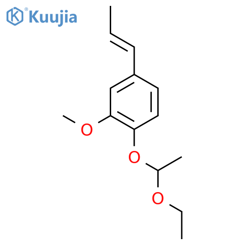 Benzene,1-(1-ethoxyethoxy)-2-methoxy-4-(1-propen-1-yl)- structure