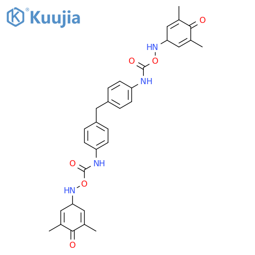 2,6-Dimethyl-1,4-benzoquinone 4,4'-(O,O'-(methylenebis(p-phenyleneiminocarbonyl))dioxime) structure