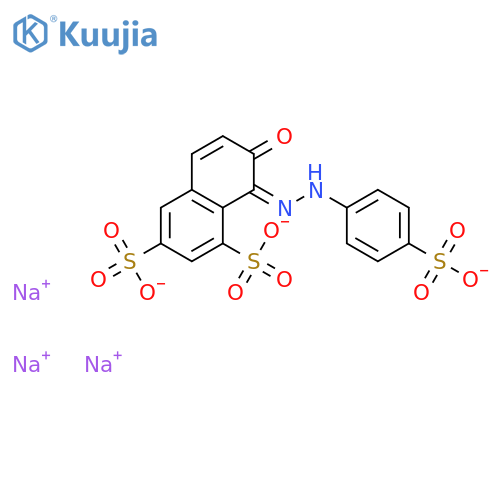 1,3-Naphthalenedisulfonicacid, 7-hydroxy-8-[2-(4-sulfophenyl)diazenyl]-, sodium salt (1:3) structure