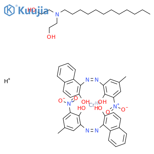 hydrogen bis[1-[(6-hydroxy-5-nitro-m-tolyl)azo]-2-naphtholato(2-)]chromate(1-), compound with 2,2'-(dodecylimino)diethanol (1:1) structure