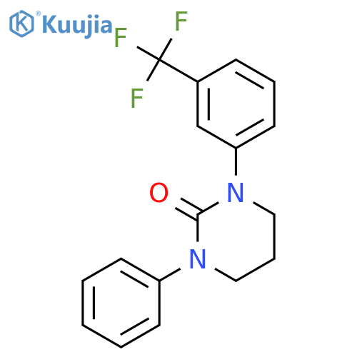 2(1H)-PYRIMIDINONE, TETRAHYDRO-1-PHENYL-3-[3-(TRIFLUOROMETHYL)PHENYL]- structure