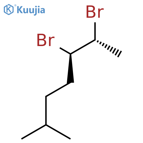 HEPTANE, 2,3-DIBROMO-6-METHYL-, (R*,R*)- structure