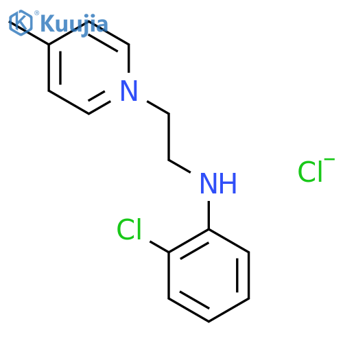 Pyridinium,1-[2-[(2-chlorophenyl)amino]ethyl]-4-methyl-, chloride (1:1) structure