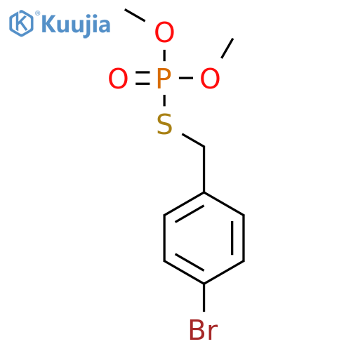 Phosphorothioic acid, S-[(4-bromophenyl)methyl] O,O-dimethyl ester structure