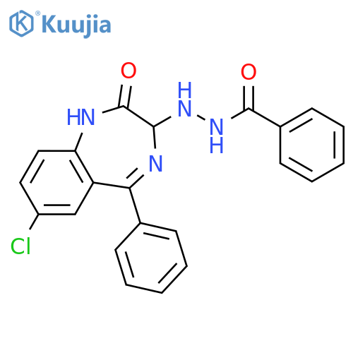 Benzoic acid,2-(7-chloro-2,3-dihydro-2-oxo-5-phenyl-1H-1,4-benzodiazepin-3-yl)hydrazide structure