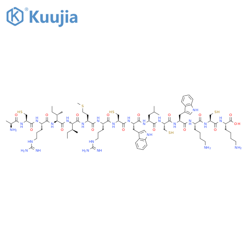 L-Lysine,L-alanyl-L-cysteinyl-L-arginyl-L-isoleucyl-L-isoleucyl-L-methionyl-L-arginyl-L-cysteinyl-L-tryptophyl-L-leucyl-L-cysteinyl-L-tryptophyl-L-lysyl-L-cysteinyl- structure