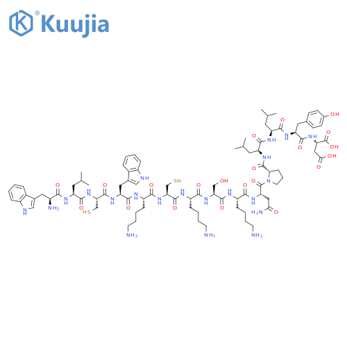L-Aspartic acid,L-tryptophyl-L-leucyl-L-cysteinyl-L-tryptophyl-L-lysyl-L-cysteinyl-L-lysyl-L-seryl-L-lysyl-L-asparaginyl-L-prolyl-L-leucyl-L-leucyl-L-tyrosyl- structure