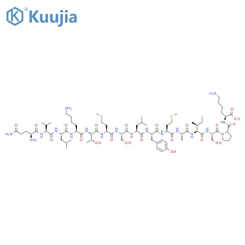 L-Lysine,L-glutaminyl-L-valyl-L-leucyl-L-lysyl-L-threonyl-L-methionyl-L-seryl-L-leucyl-L-tyrosyl-L-methionyl-L-alanyl-L-isoleucyl-L-seryl-L-prolyl- structure