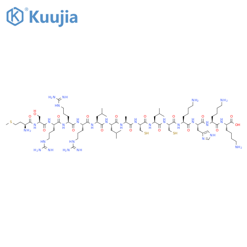 L-Lysine,L-methionyl-L-seryl-L-arginyl-L-arginyl-L-arginyl-L-leucyl-L-leucyl-L-alanyl-L-cysteinyl-L-leucyl-L-cysteinyl-L-lysyl-L-histidyl-L-lysyl- structure