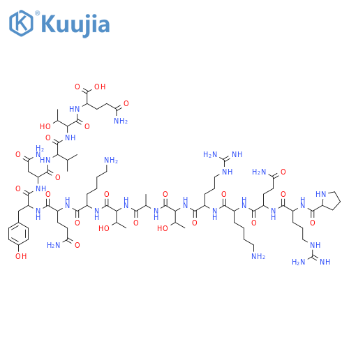 L-Glutamine,L-prolyl-L-arginyl-L-glutaminyl-L-lysyl-L-arginyl-L-threonyl-L-alanyl-L-threonyl-L-lysyl-L-glutaminyl-L-tyrosyl-L-asparaginyl-L-valyl-L-threonyl- structure