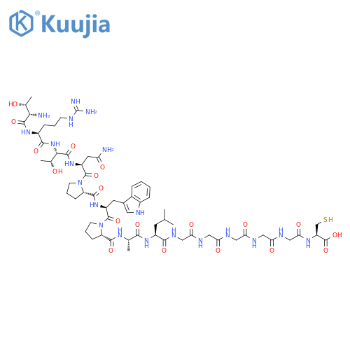 L-Cysteine,L-threonyl-L-arginyl-L-threonyl-L-asparaginyl-L-prolyl-L-tryptophyl-L-prolyl-L-alanyl-L-leucylglycylglycylglycylglycylglycyl- structure