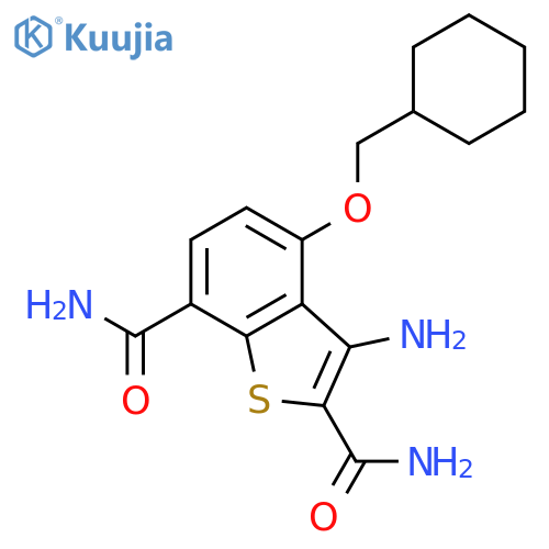 Benzo[b]thiophene-2,7-dicarboxamide, 3-amino-4-(cyclohexylmethoxy)- structure