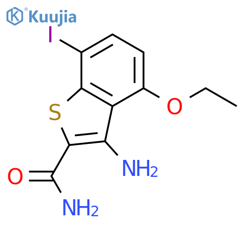 Benzo[b]thiophene-2-carboxamide, 3-amino-4-ethoxy-7-iodo- structure