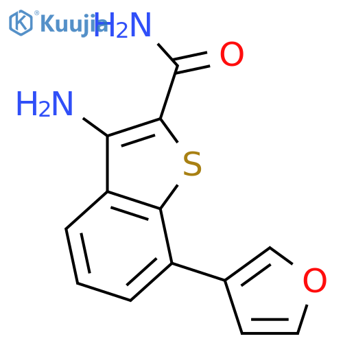 BENZO[B]THIOPHENE-2-CARBOXAMIDE, 3-AMINO-7-(3-FURANYL)- structure