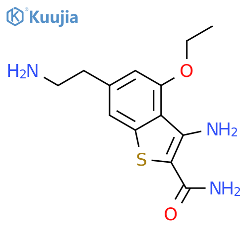 Benzo[b]thiophene-2-carboxamide, 3-amino-6-(2-aminoethyl)-4-ethoxy- structure