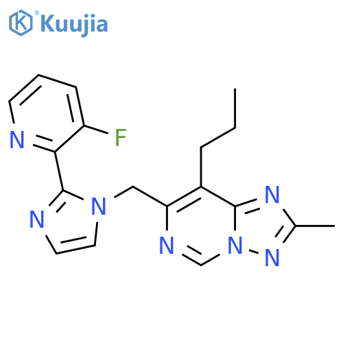 [1,2,4]Triazolo[1,5-c]pyrimidine,7-[[2-(3-fluoro-2-pyridinyl)-1H-imidazol-1-yl]methyl]-2-methyl-8-propyl- structure