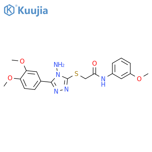 2-{4-amino-5-(3,4-dimethoxyphenyl)-4H-1,2,4-triazol-3-ylsulfanyl}-N-(3-methoxyphenyl)acetamide structure