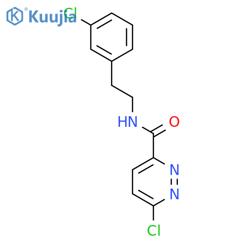 3-Pyridazinecarboxamide, 6-chloro-N-[2-(3-chlorophenyl)ethyl]- structure