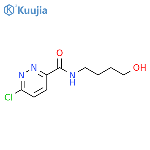 3-Pyridazinecarboxamide, 6-chloro-N-(4-hydroxybutyl)- structure
