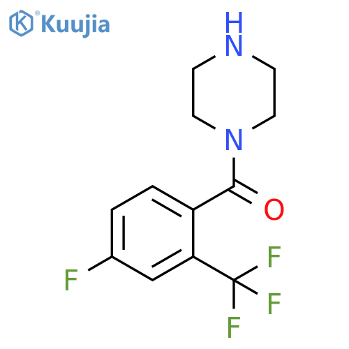 Piperazine, 1-[4-fluoro-2-(trifluoromethyl)benzoyl]- structure
