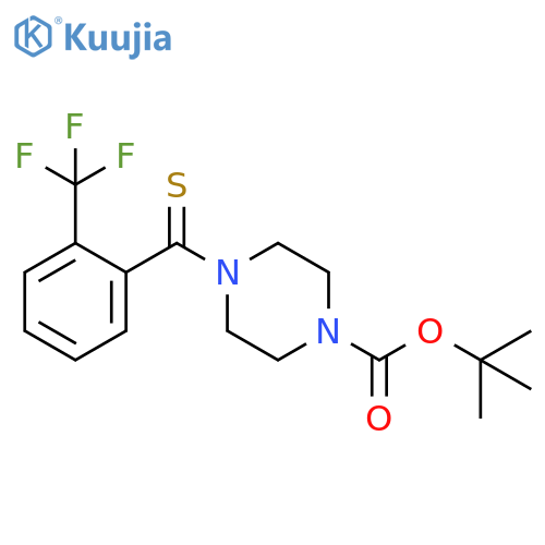 1-Piperazinecarboxylic acid, 4-[thioxo[2-(trifluoromethyl)phenyl]methyl]-,1,1-dimethylethyl ester structure
