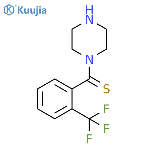 Piperazine, 1-[thioxo[2-(trifluoromethyl)phenyl]methyl]- structure
