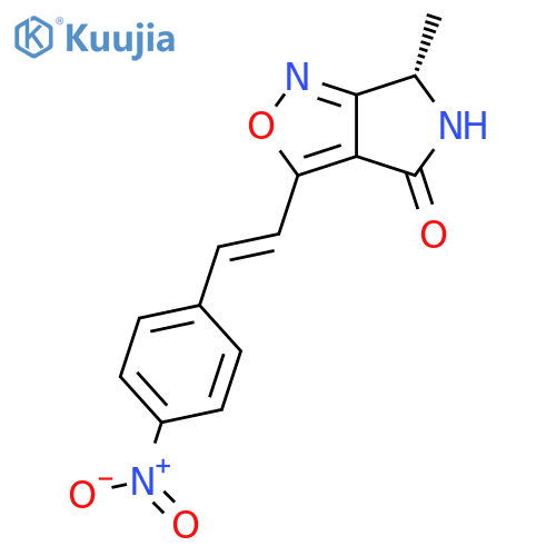 4H-Pyrrolo[3,4-c]isoxazol-4-one,5,6-dihydro-6-methyl-3-[(1E)-2-(4-nitrophenyl)ethenyl]-, (6S)- structure