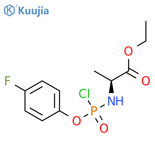 L-ALANINE, N-[CHLORO(4-FLUOROPHENOXY)PHOSPHINYL]-, ETHYL ESTER structure