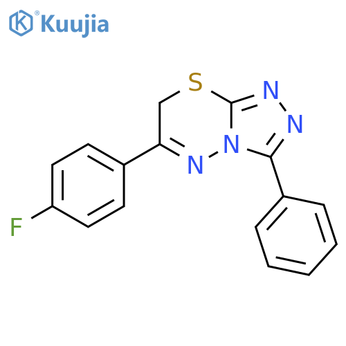 6-(4-fluorophenyl)-3-phenyl-7H-1,2,4triazolo3,4-b1,3,4thiadiazine structure