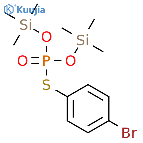 Phosphorothioic acid, S-(4-bromophenyl) O,O-bis(trimethylsilyl) ester structure