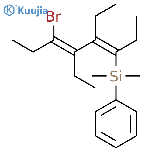 Silane, (4-bromo-1,2,3-triethyl-1,3-hexadienyl)dimethylphenyl- structure