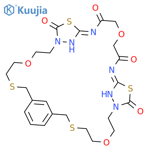 6,16,26-TRIOXA-3,11,21,29-TETRATHIA-9,13,19,23,36,37-HEXAAZATETRACYCLO[29.3.1.19,12.120,23]HEPTATRIACONTA-1(35),12,19,31,33-PENTAENE-10,14,18,22-TETRONE structure