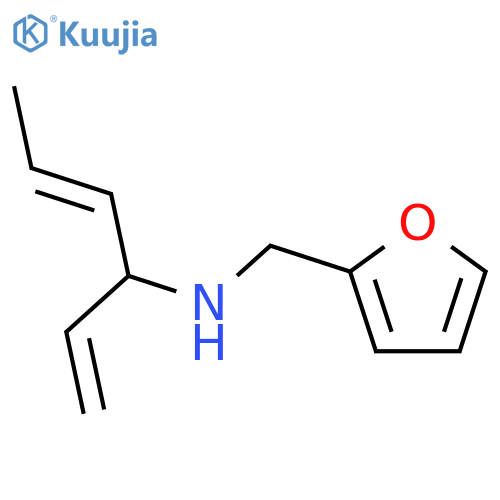 2-Furanmethanamine, N-[(2E)-1-ethenyl-2-butenyl]-, (+)- structure