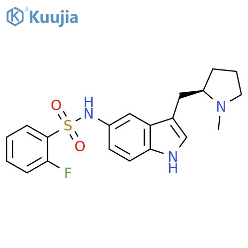 Benzenesulfonamide,2-fluoro-N-[3-[[(2R)-1-methyl-2-pyrrolidinyl]methyl]-1H-indol-5-yl]- structure