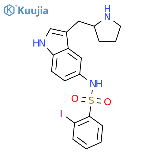 Benzenesulfonamide,2-iodo-N-[3-[(2R)-2-pyrrolidinylmethyl]-1H-indol-5-yl]- structure